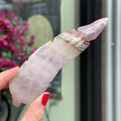 Crazy Lace Amethyst Feather "Brianna"
