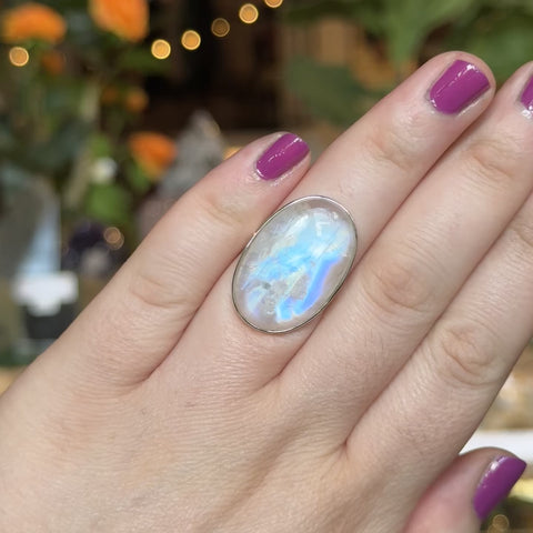 Moonstone Ring "Alexis" - Size 7.5