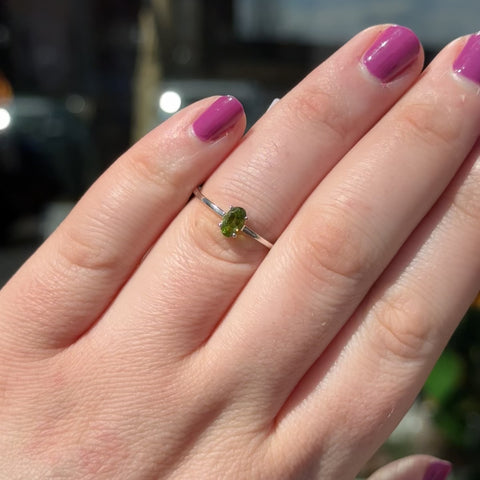 Green Tourmaline Ring "Lori" - Size 7