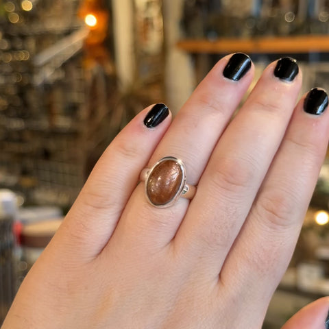 Sunstone Ring "Jill" - Size 8