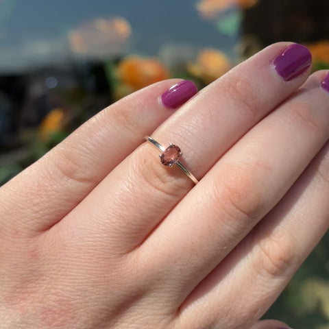 Pink Tourmaline Ring "Nora" - Size 7