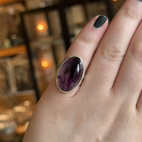 Atomic Amethyst Ring "Alina" - Size 6