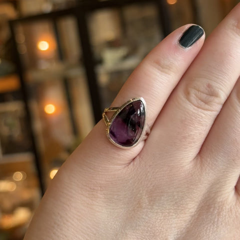 Atomic Amethyst Ring "Allison" - Size 6