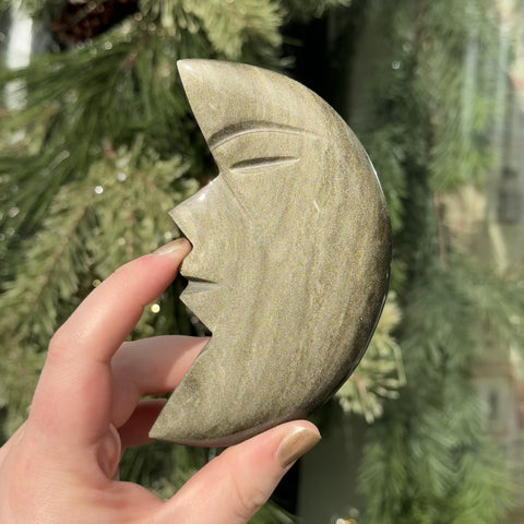 Obsidian Moon Face "Atlas"