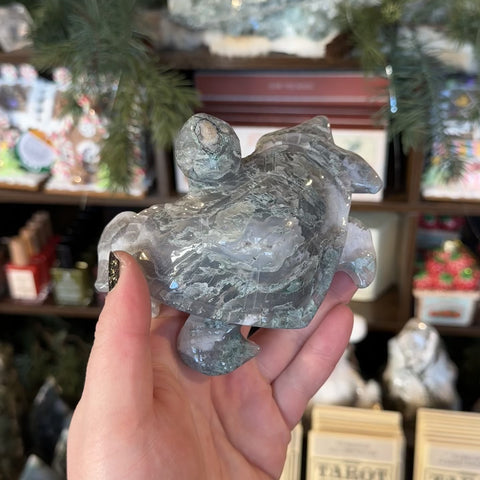 Moss Agate Sea Turtle "Squirt"