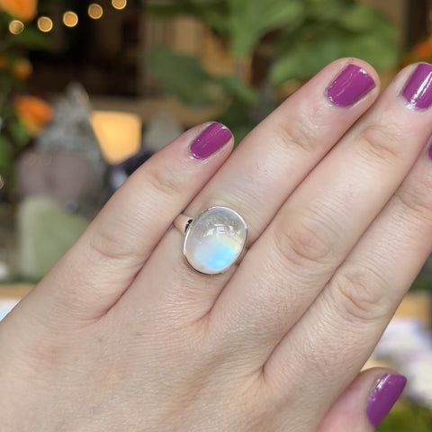 Moonstone Ring "Isaac" - Size 9