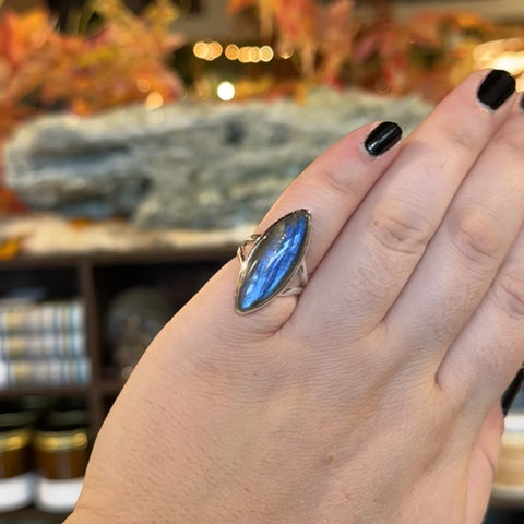 Labradorite Ring "Ezra" - Size 5