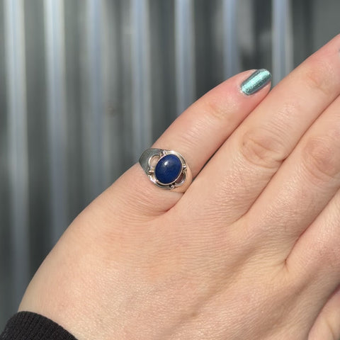 Vintage Lapis Lazuli Ring "Rosalind" - Size 5.5