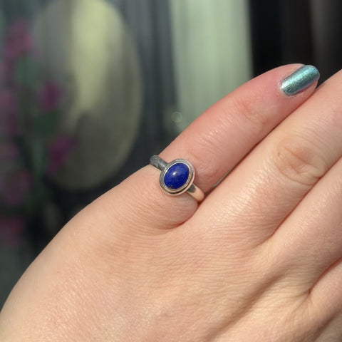 Vintage Lapis Lazuli Ring "Tracie" - Size 5.5