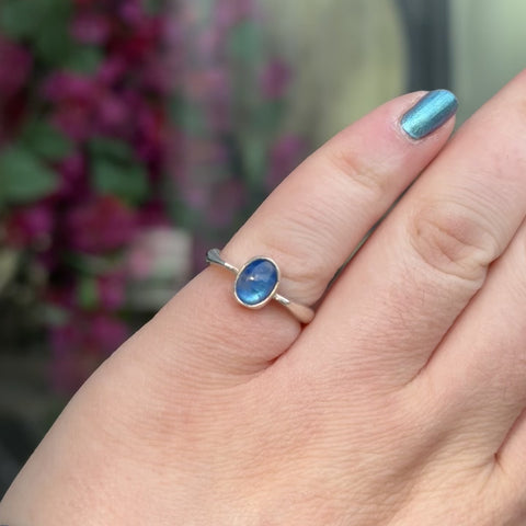 Vintage Labradorite Ring "Caitlyn" - Size 5.5