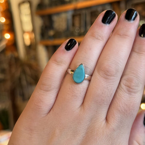 Turquoise Ring "Aaron" - Size 7.5