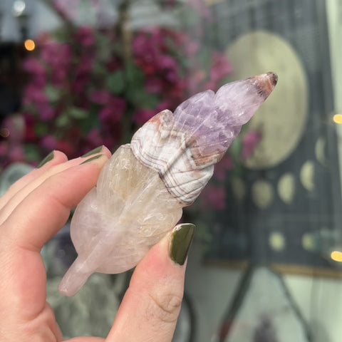 Crazy Lace Amethyst Feather "Janice"