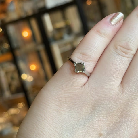 Moldavite Ring "Miro" - Size 5.5