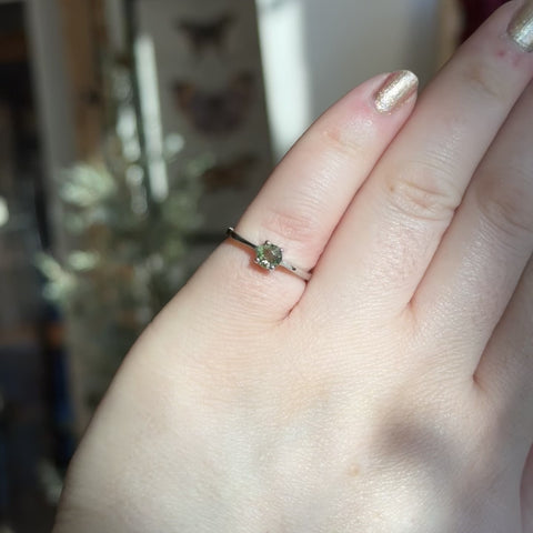 Moldavite Ring "Lindsay" - Size 6