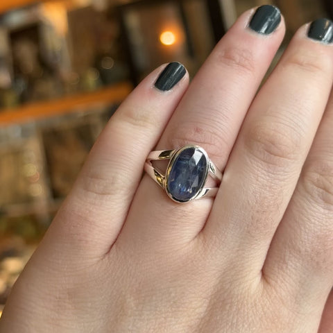 Blue Kyanite Ring "Grace" - Size 9