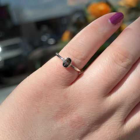 Green Tourmaline Ring "Diana" - Size 6