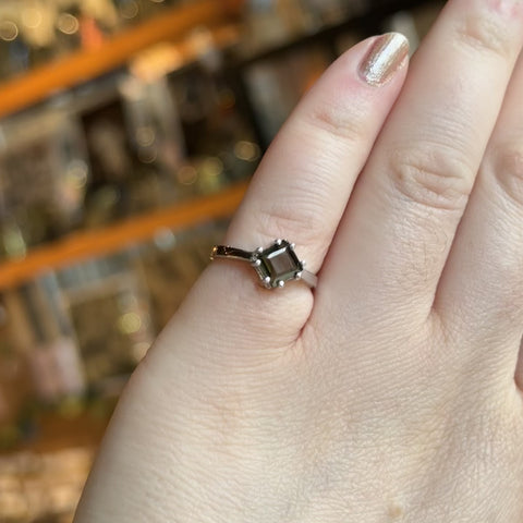 Moldavite Ring "Kendall" - Size 6