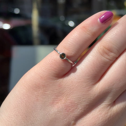 Green Tourmaline Ring "Trixie" - Size 5