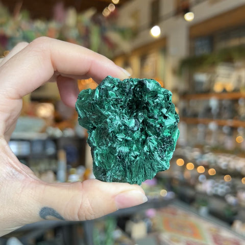 Fibrous Malachite "Olivia"