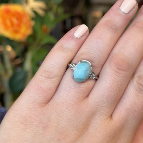 Larimar Ring "Sue" - Size 8