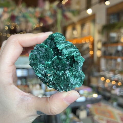 Fibrous Malachite "Toby"