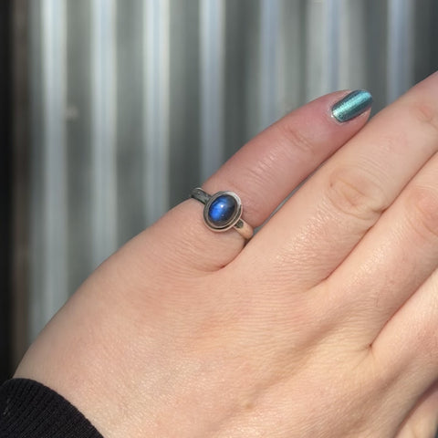 Vintage Labradorite Ring "Jodie" - Size 5