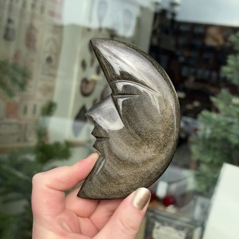 Obsidian Moon Face "Esmeray"