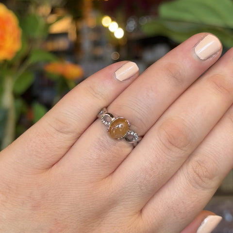 Rutilated Quartz Ring "Rhoda" - Size 8