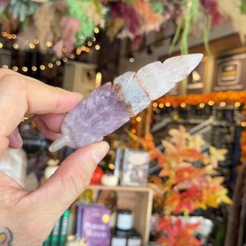 Crazy Lace Amethyst Feather "William"