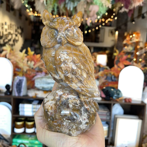 Chalcedony Jasper Owl "Oswald"