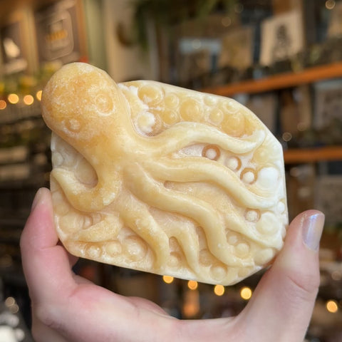 Orange Calcite Octopus "Maisie"