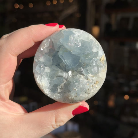 Celestite Sphere "Tom"