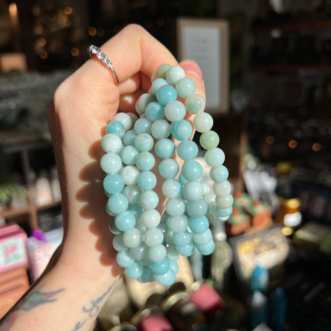 Ravenstone Crystals Amazonite Stretch Bracelet