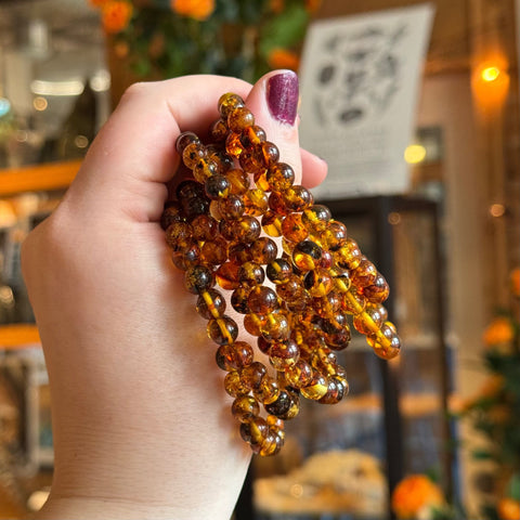 Ravenstone Crystals Amber Stretch Bracelet