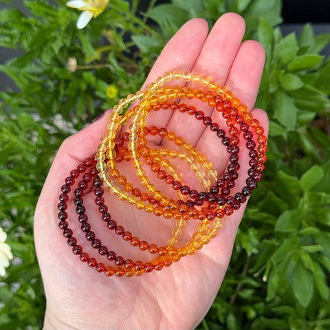 Ravenstone Crystals Amber Stretch Bracelet | 4mm