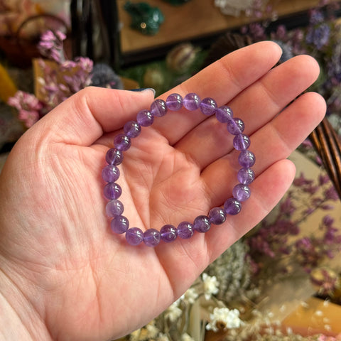 Ravenstone Crystals Amethyst Stretch Bracelet