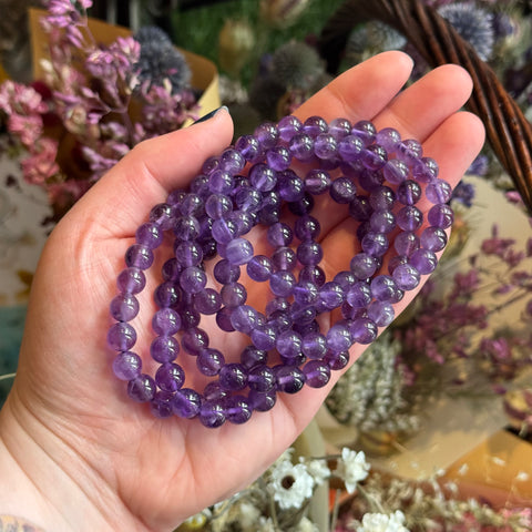 Ravenstone Crystals Amethyst Stretch Bracelet