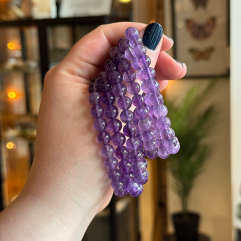 Ravenstone Crystals Amethyst Stretch Bracelet