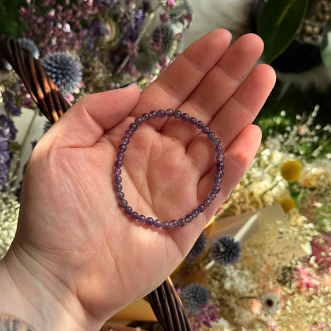 Ravenstone Crystals Amethyst Stretch Bracelet | 4mm