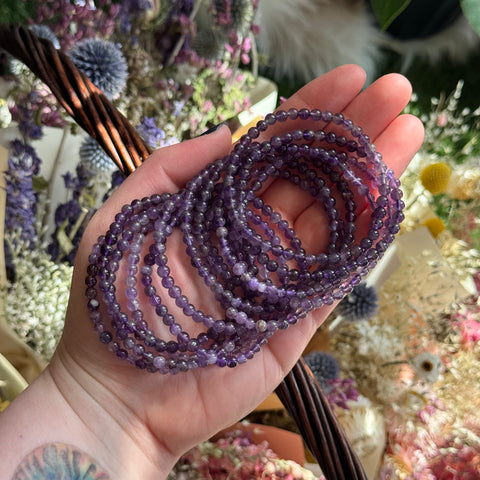 Ravenstone Crystals Amethyst Stretch Bracelet | 4mm