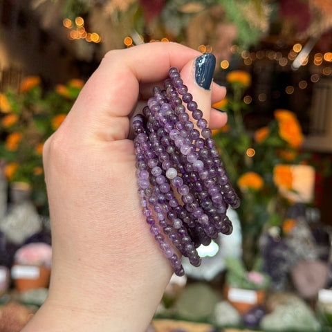 Ravenstone Crystals Amethyst Stretch Bracelet | 4mm