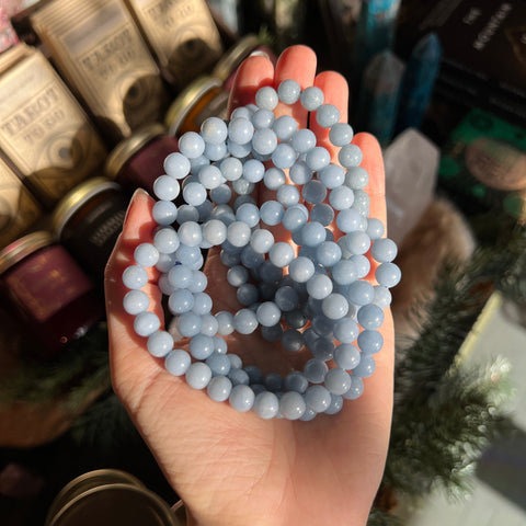 Ravenstone Crystals Angelite Stretch Bracelet