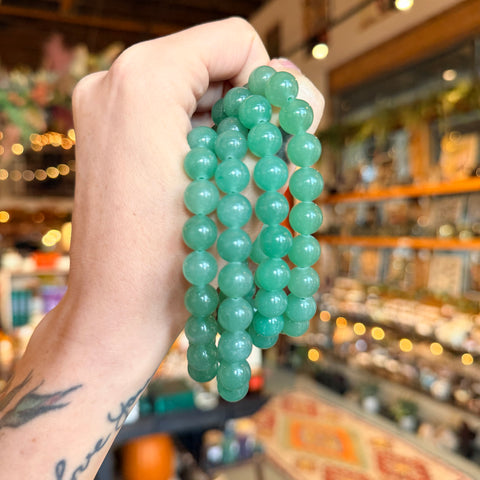 Ravenstone Crystals Aventurine Stretch Bracelet | 10mm