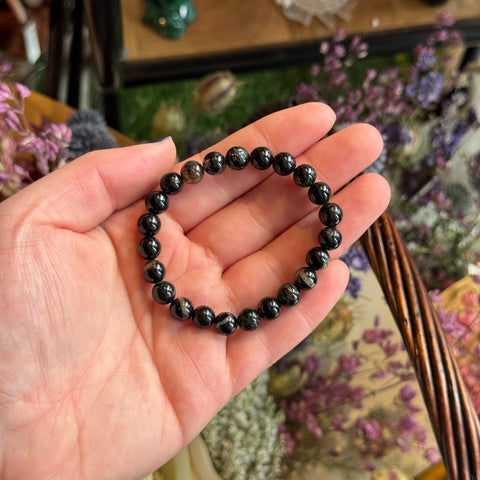 Ravenstone Crystals Black Tourmaline | Quartz Stretch Bracelet