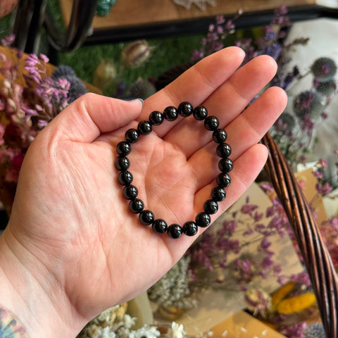 Ravenstone Crystals Black Tourmaline Stretch Bracelet