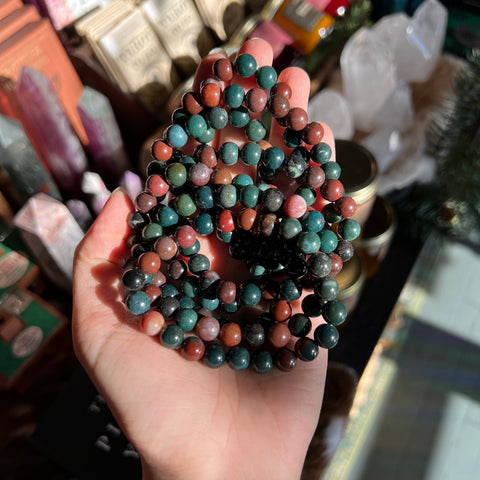 Ravenstone Crystals Bloodstone Stretch Bracelet