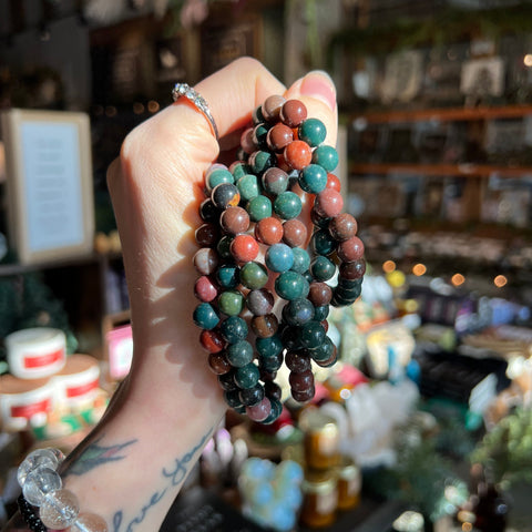 Ravenstone Crystals Bloodstone Stretch Bracelet