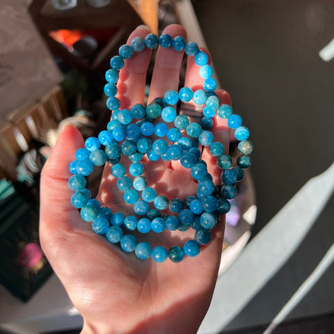 Ravenstone Crystals Blue Apatite Stretch Bracelet