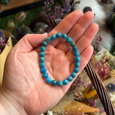 Ravenstone Crystals Blue Apatite Stretch Bracelet
