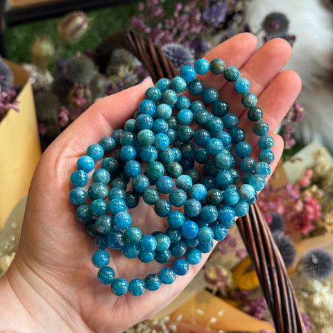 Ravenstone Crystals Blue Apatite Stretch Bracelet